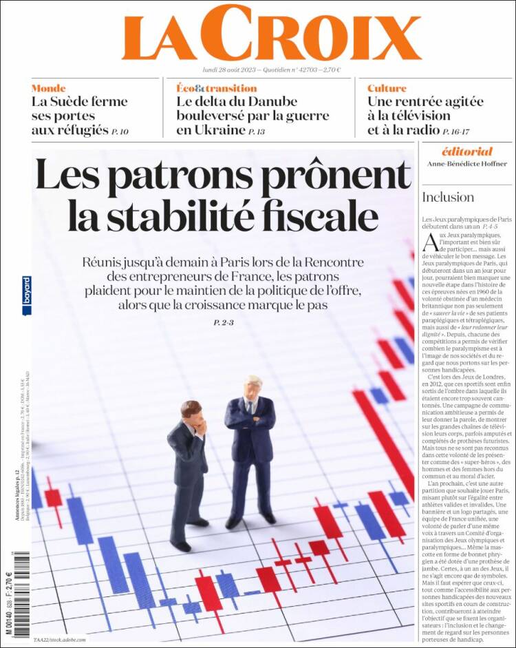 Portada de La Croix (Francia)