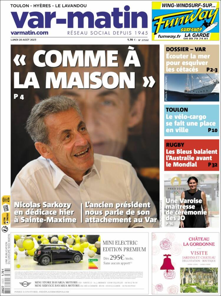 Portada de Var-Matin (Francia)