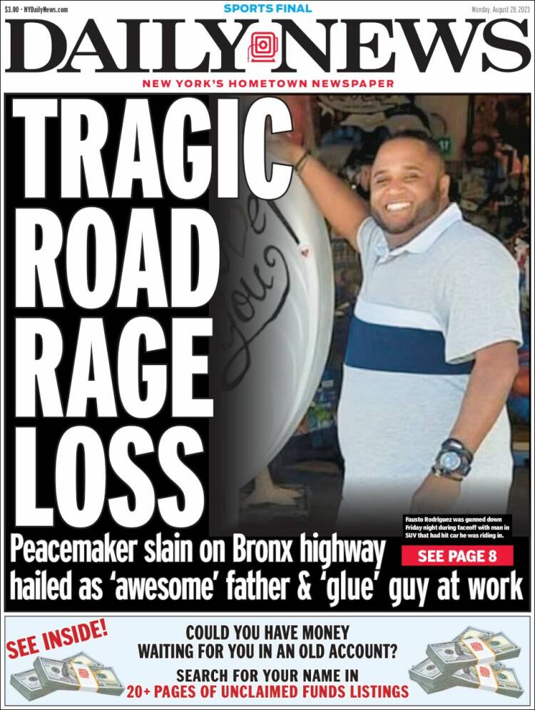 Portada de Daily News - New York (USA)