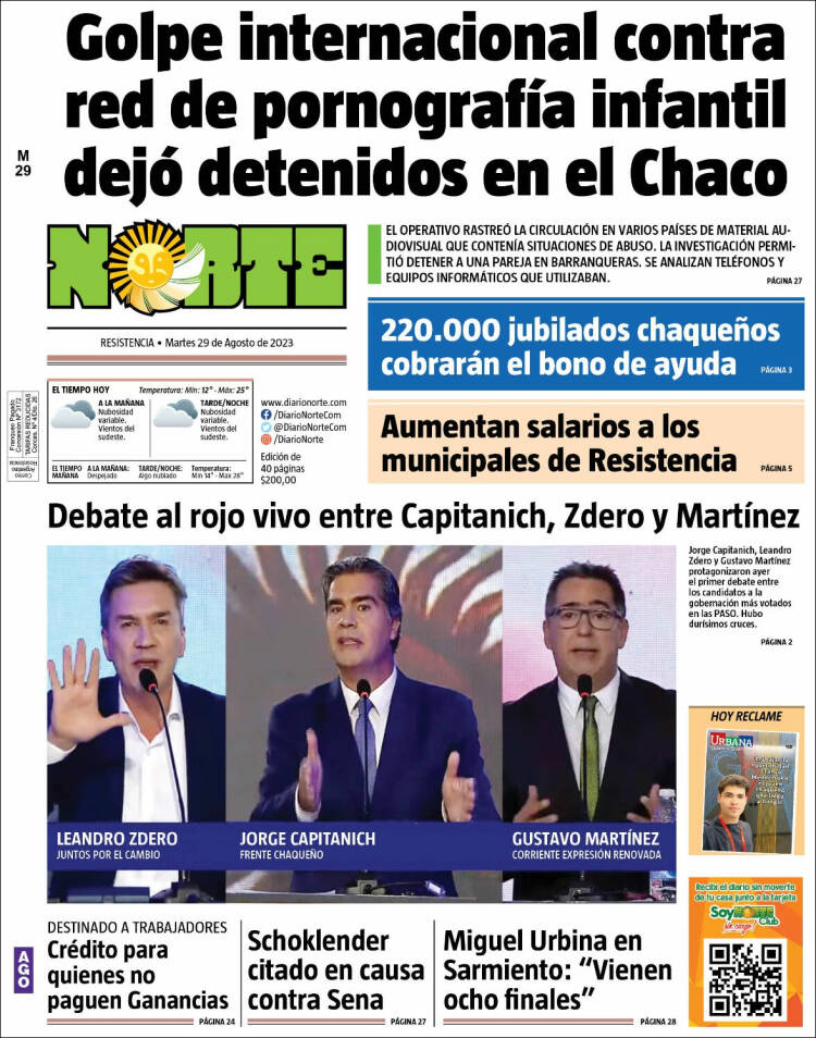 Portada de Diario Norte (Argentina)