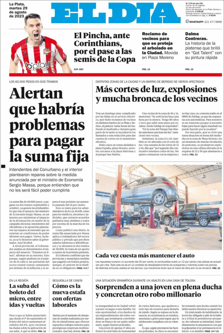 Portada de El Día de la Plata (Argentina)