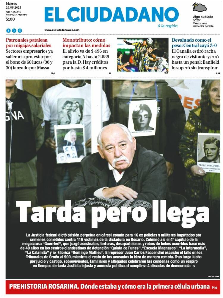 Portada de Diario El Ciudadano (Argentina)