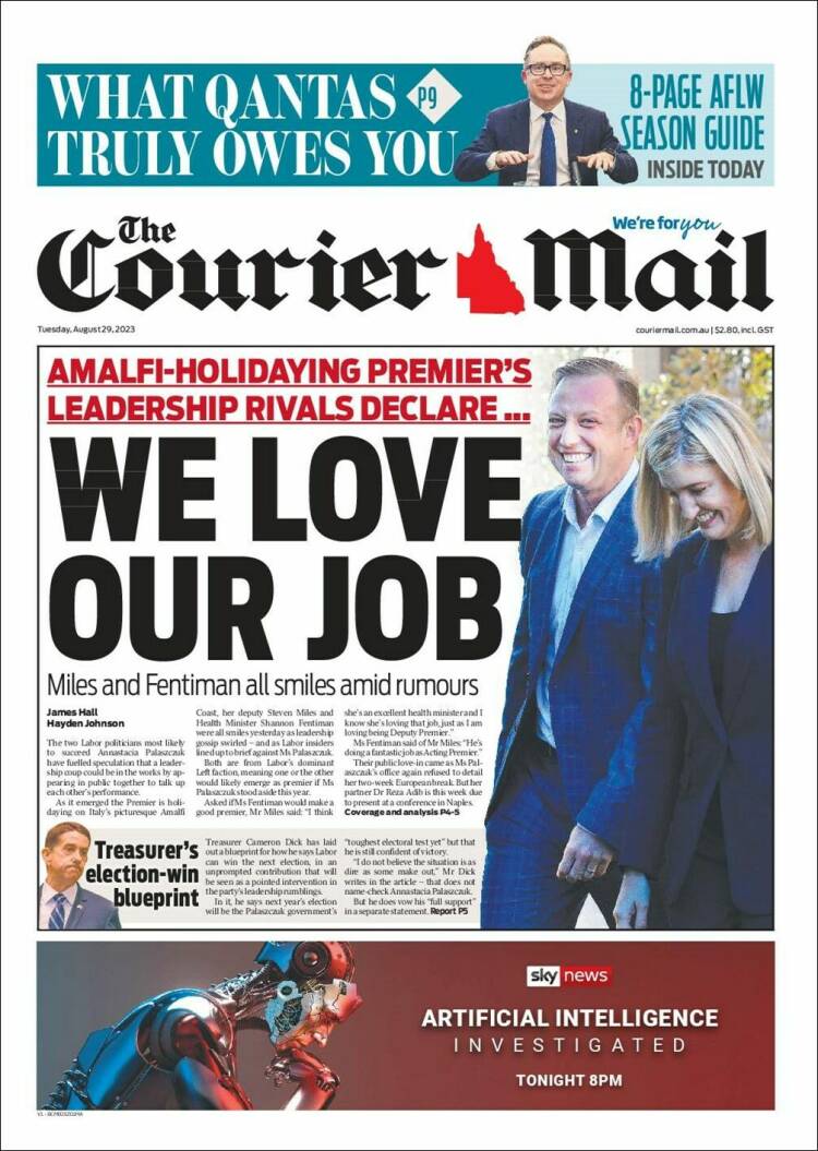 Portada de The Courier-Mail (Australia)