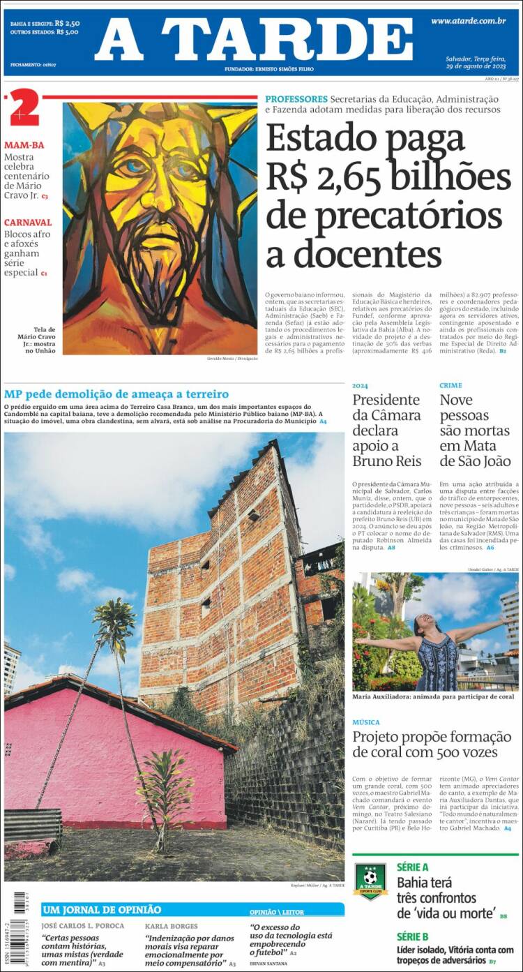 Portada de Diário A Tarde (Brasil)