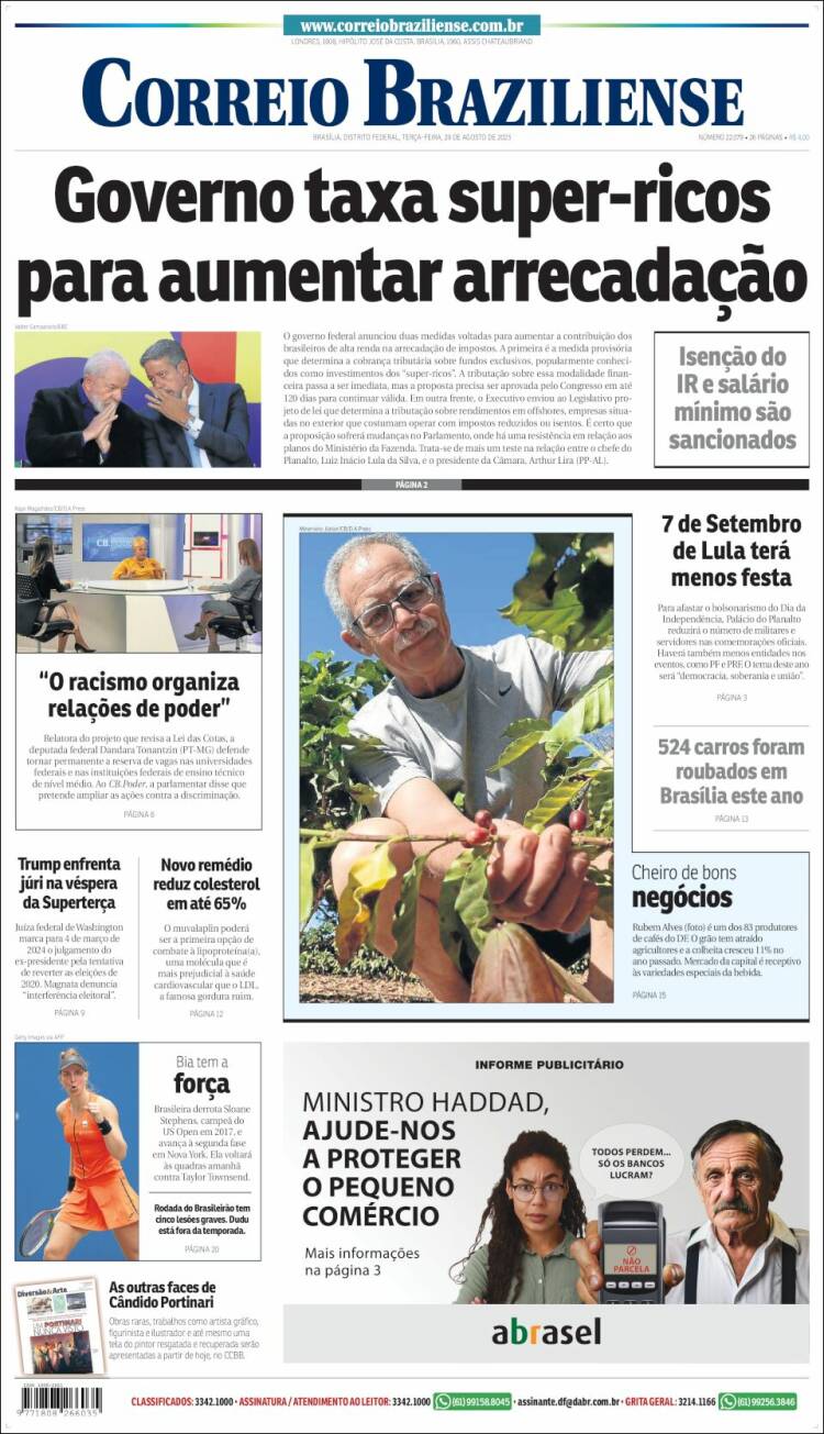 Portada de Correio Braziliense (Brasil)
