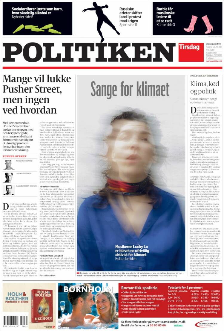Portada de Politiken (Dinamarca)