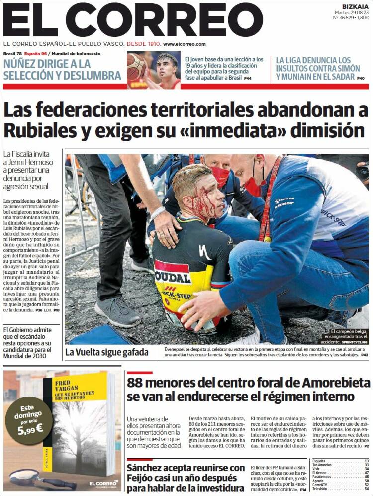 Portada de El Correo (Espa&ntilde;a)