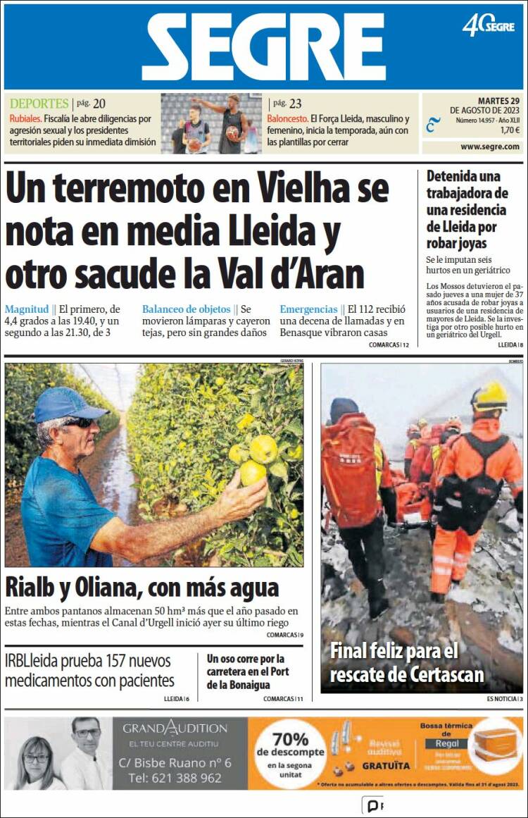Portada de Segre  (Espa&ntilde;a)
