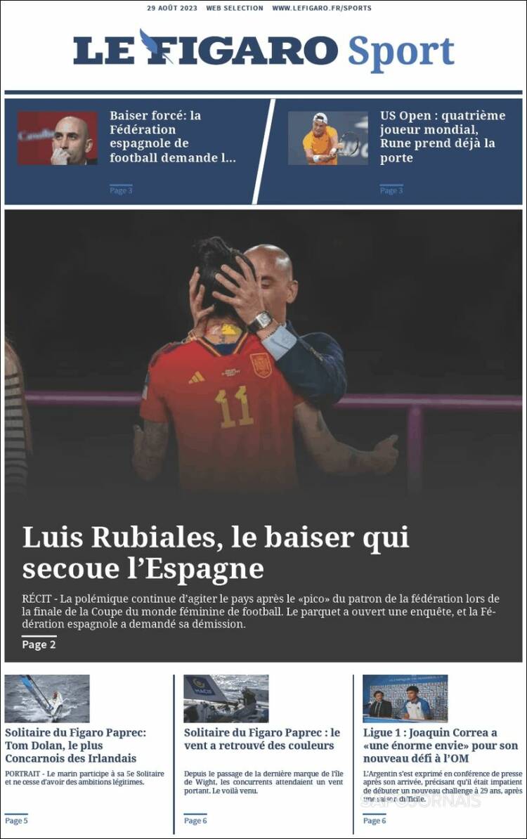 Portada de Le Figaro Sport (Francia)