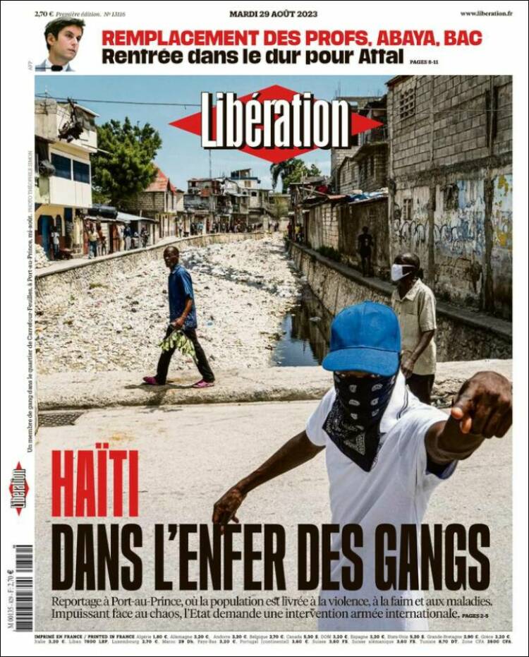 Portada de Libération (Francia)