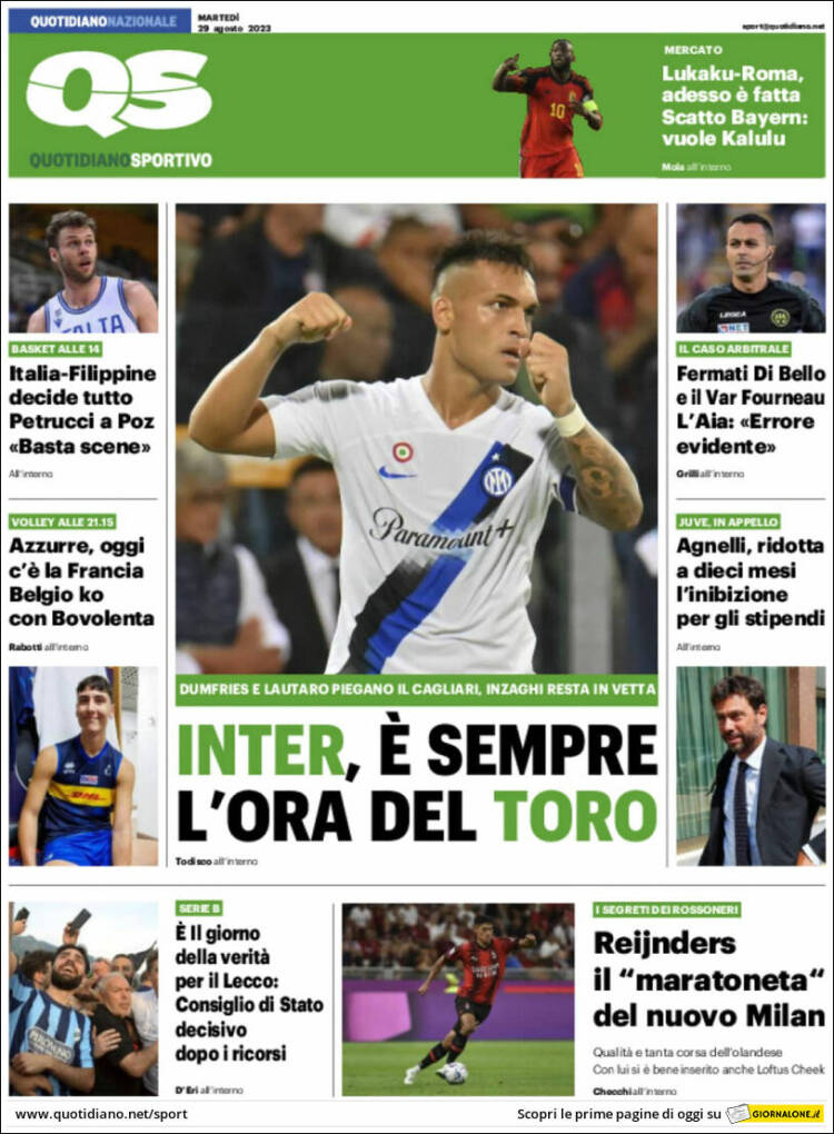 Portada de Quotidiano Sportivo (Italia)