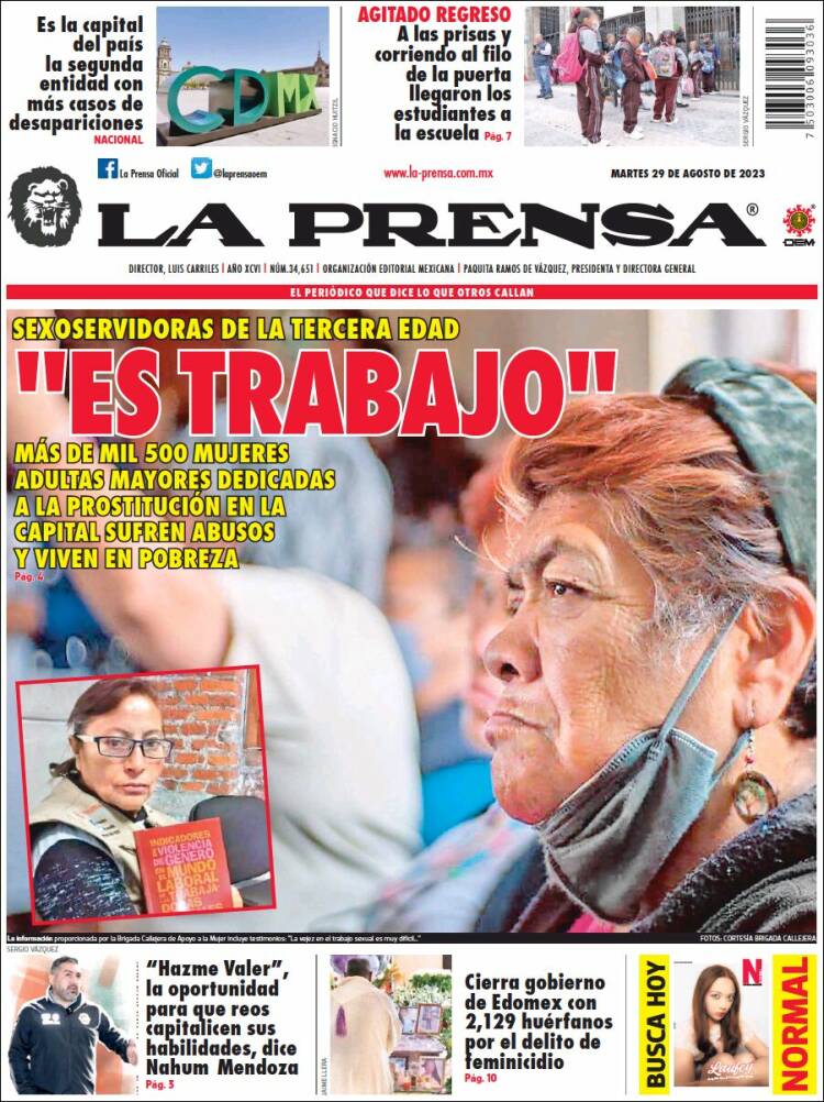 Portada de La Prensa (M&eacute;xico)