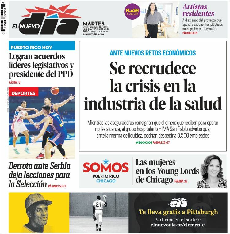 Portada de El Nuevo Día (Puerto Rico)