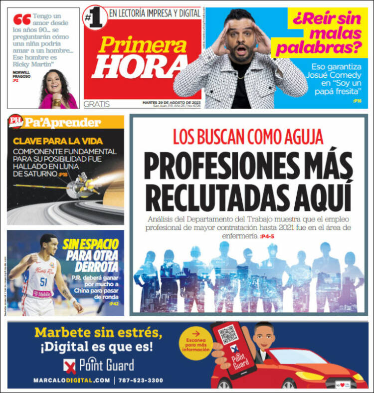 Portada de Primera Hora (Puerto Rico)