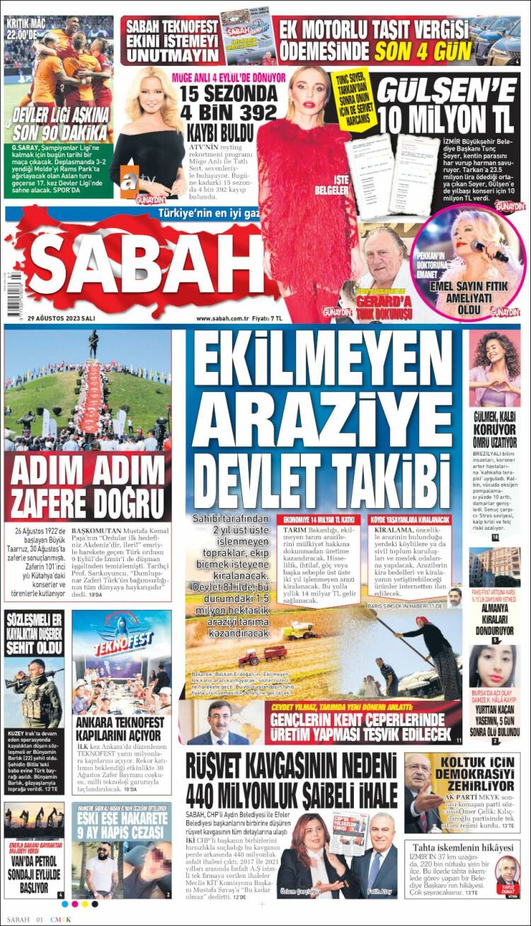 Portada de Sabah (Turqu&iacute;a)