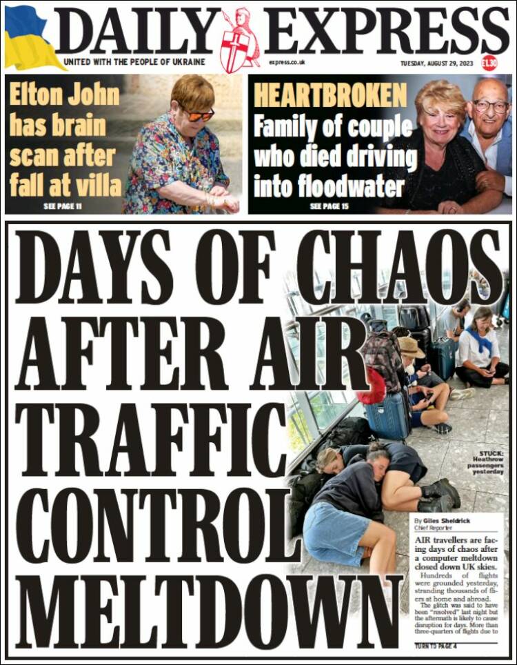 Portada de Daily Express (Reino Unido)