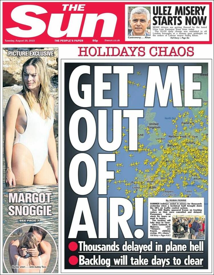 Portada de The Sun (Reino Unido)