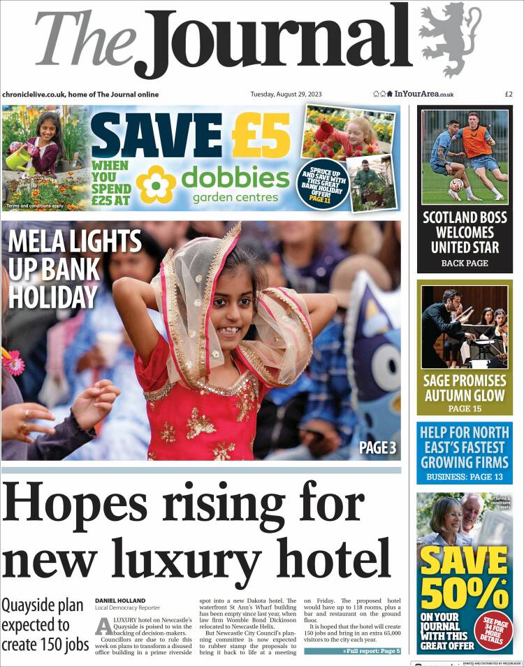 Portada de The Journal (Reino Unido)