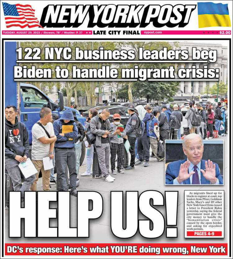 Portada de New York Post (USA)