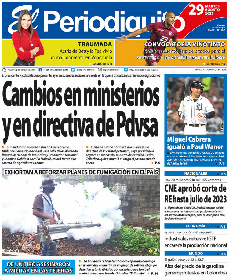 Portada de Periodiquito de Aragua (Venezuela)