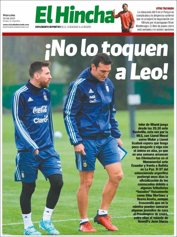 Portada de El Hincha (Argentina)
