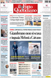 Portada de Il Fatto Quotidiano (Italia)