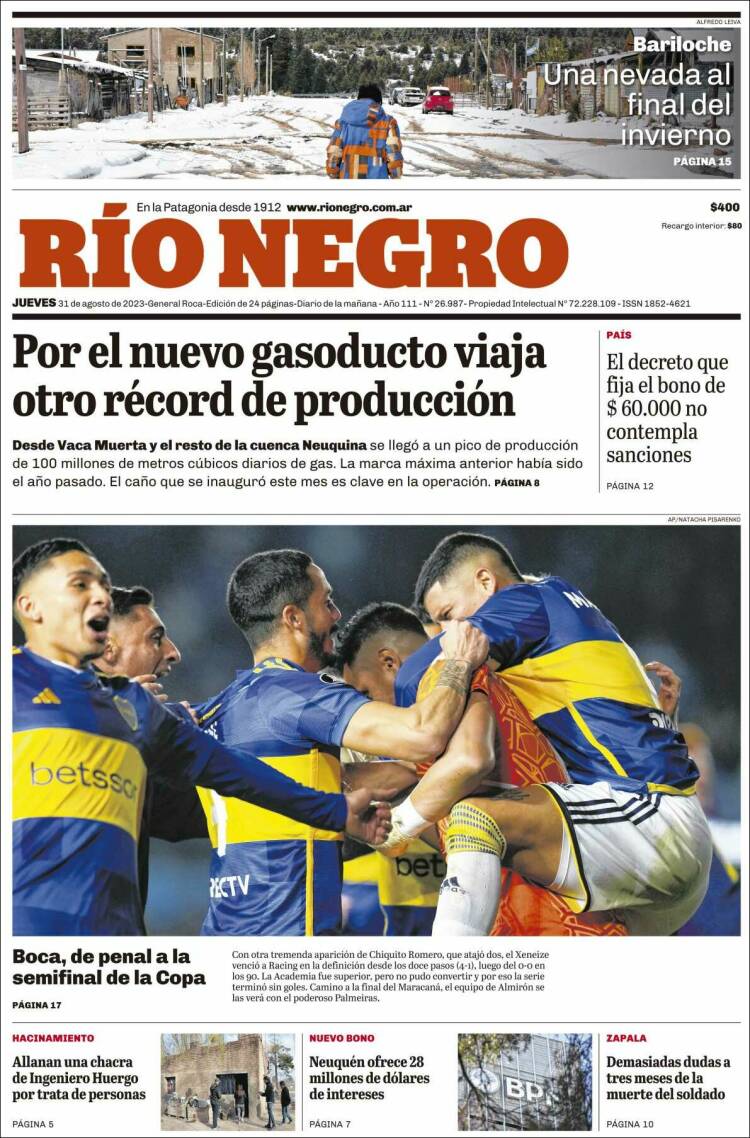 Portada de Rio Negro (Argentina)