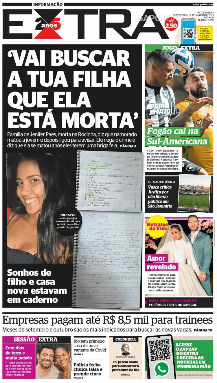 Portada de Extra (Brasil)