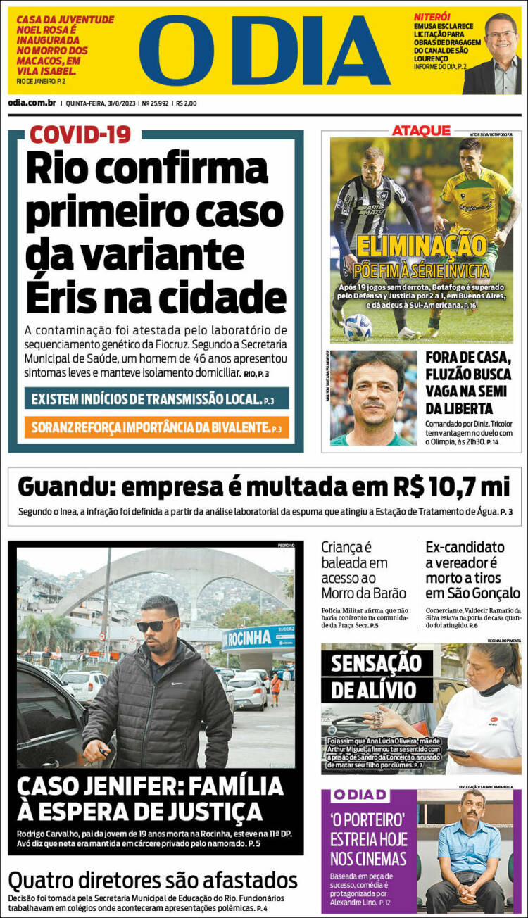 Portada de O Dia (Brasil)