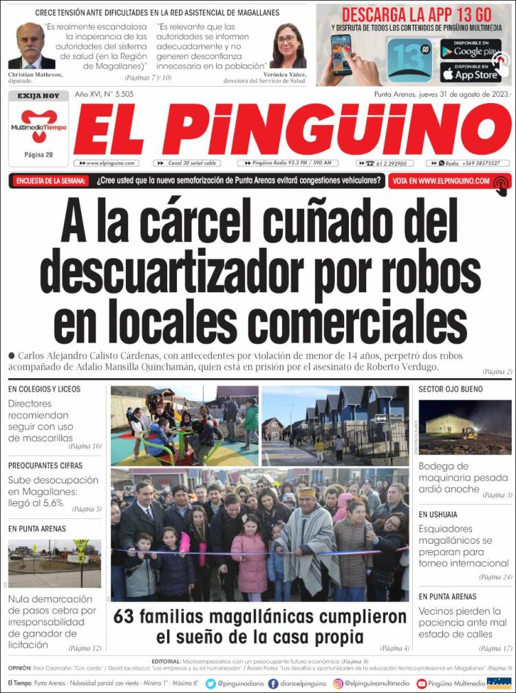 Portada de El Pingüino (Chile)