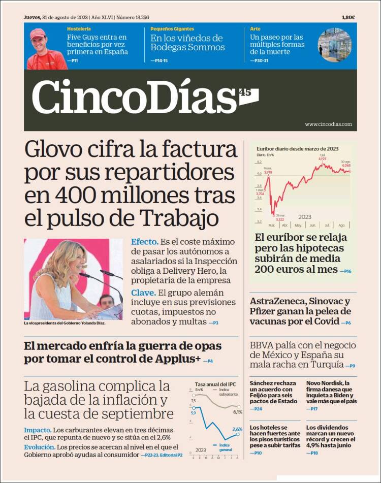 Portada de Cinco Días (Espa&ntilde;a)