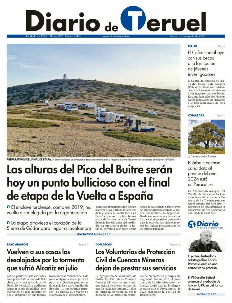 Portada de Diario de Teruel (España)