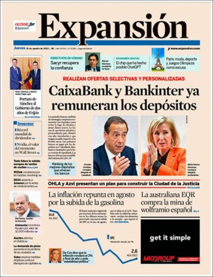 Portada de Expansión (Espa&ntilde;a)