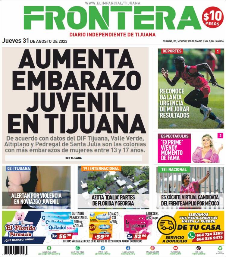 Portada de Frontera (M&eacute;xico)