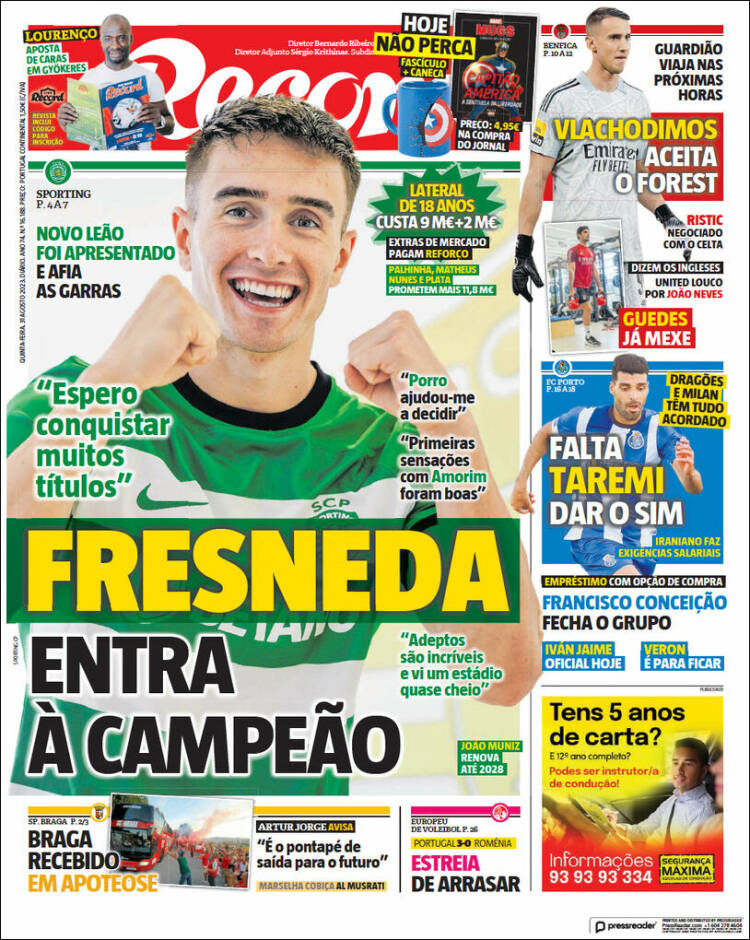 Portada de Record (Portugal)