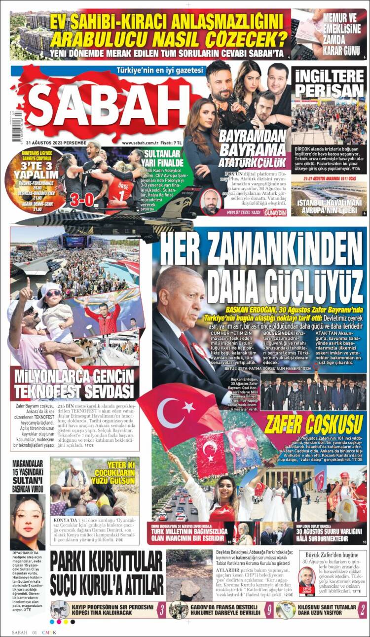 Portada de Sabah (Turqu&iacute;a)