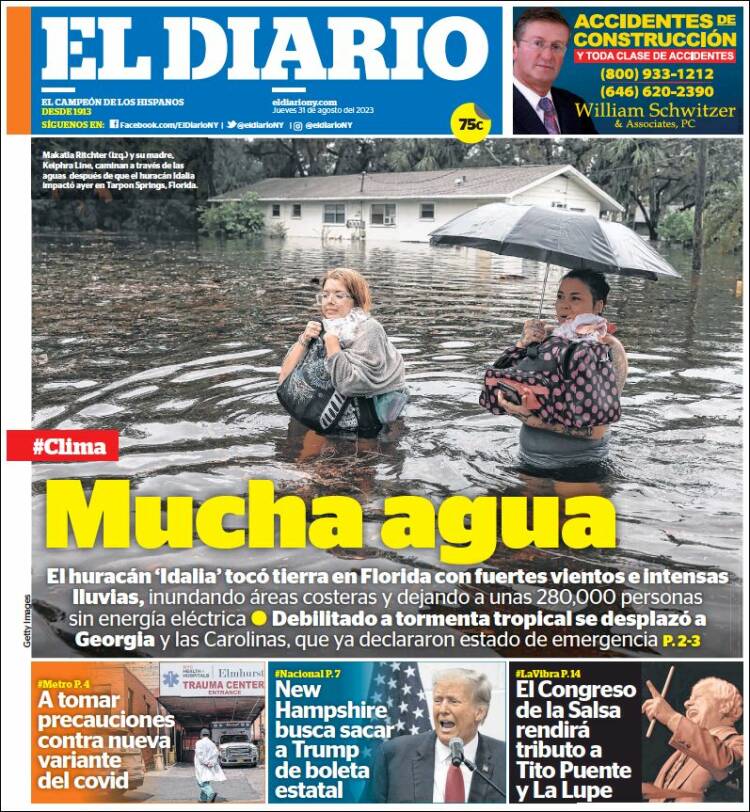 Portada de El Diario NY (USA)