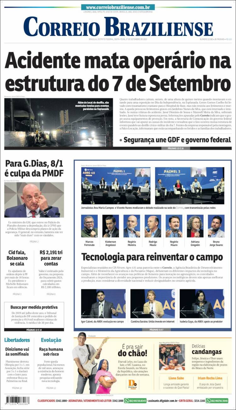 Portada de Correio Braziliense (Brasil)
