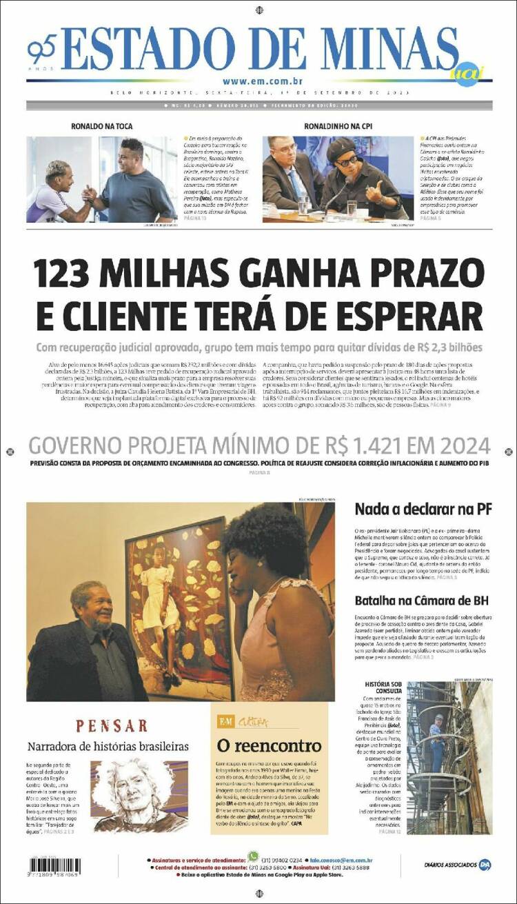Portada de Jornal Estado de Minas (Brasil)