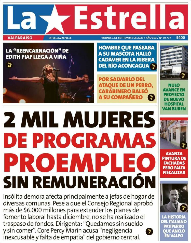 Portada de Estrella de Valparaiso (Chile)