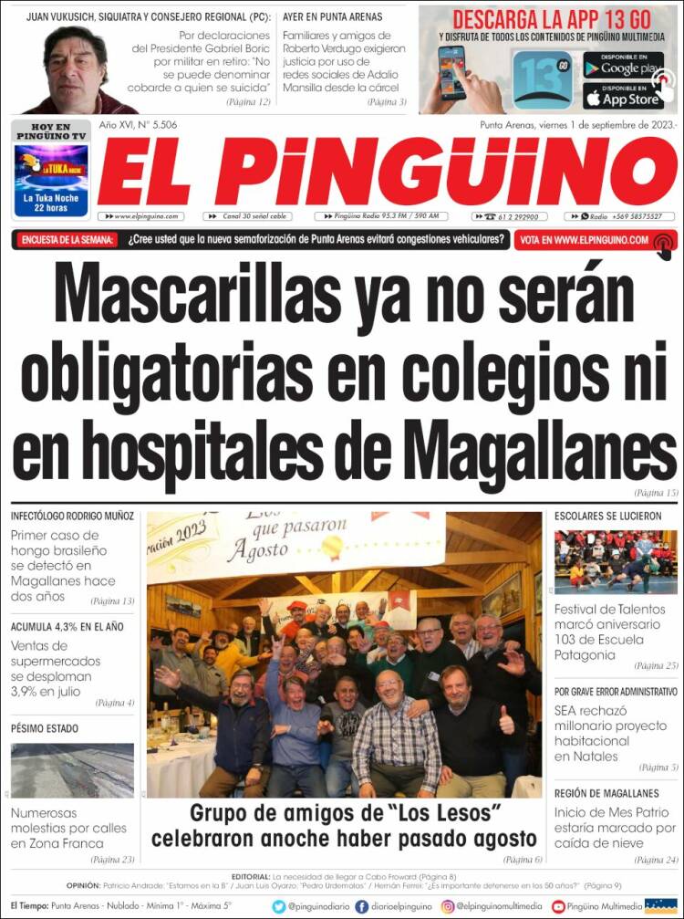 Portada de El Pingüino (Chile)