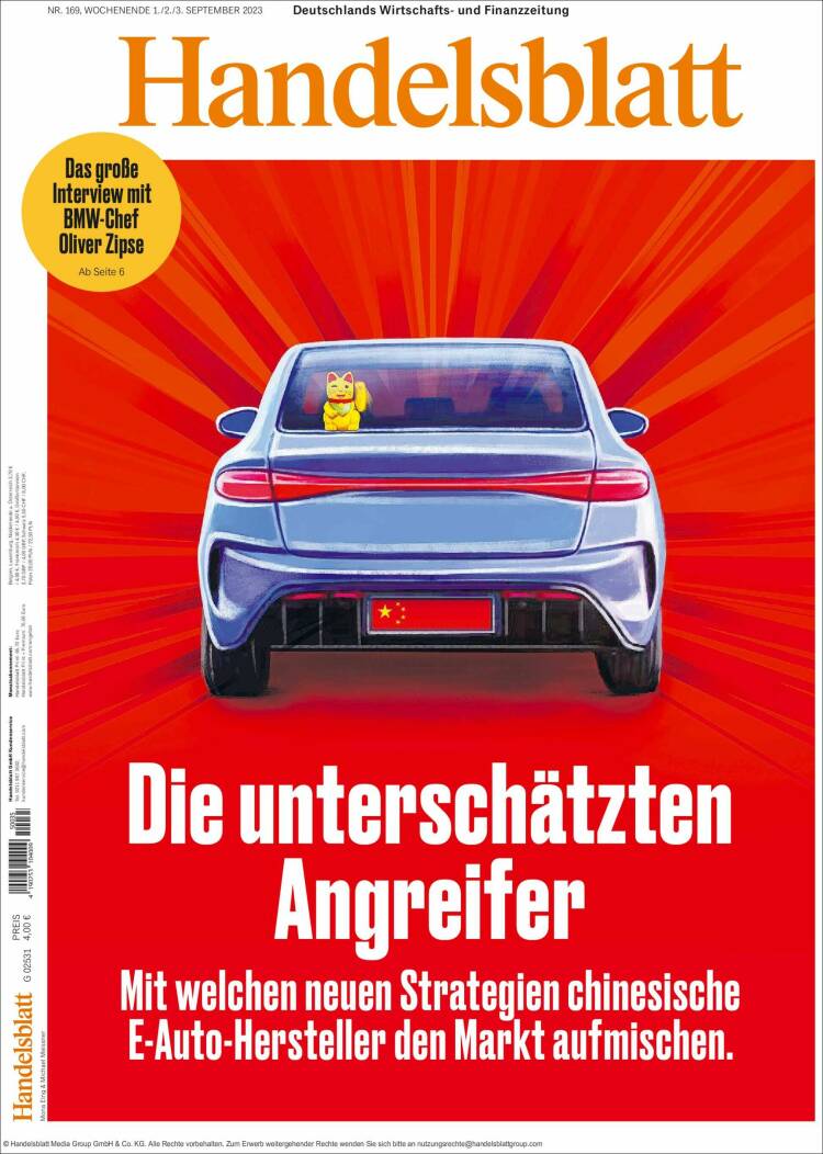 Portada de Handelsblatt (Alemania)
