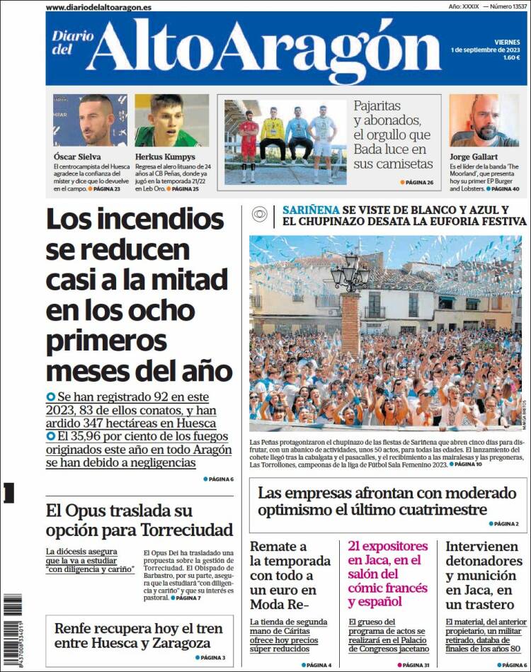 Portada de Diario del AltoAragón (Espa&ntilde;a)