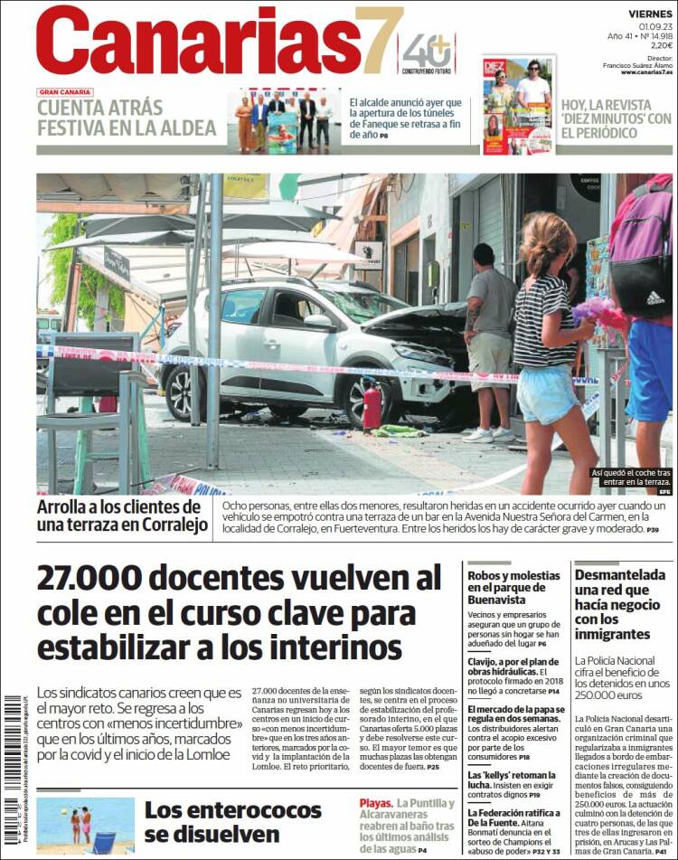 Portada de Canarias 7 (Espa&ntilde;a)