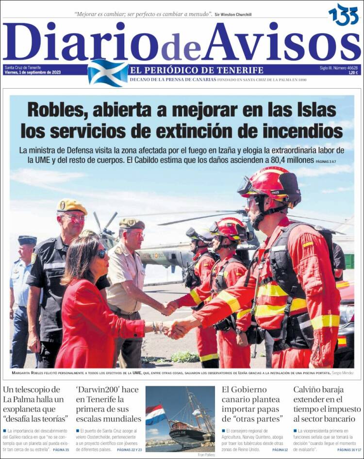 Portada de Diarios de Avisos (Espa&ntilde;a)
