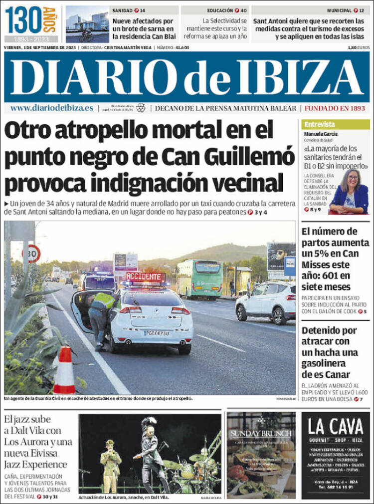 Portada de Diario de Ibiza (Espa&ntilde;a)