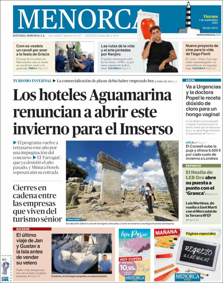 Portada de Menorca - Diario Insular (Espa&ntilde;a)