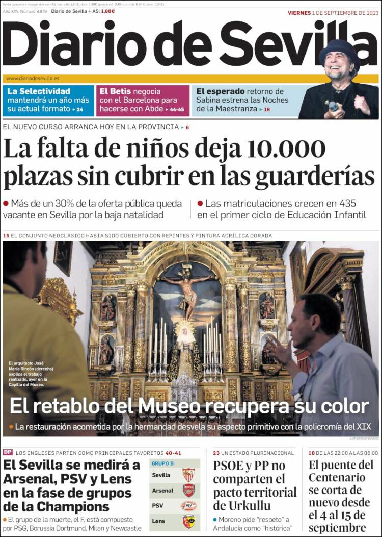 Portada de Diario de Sevilla (Espa&ntilde;a)