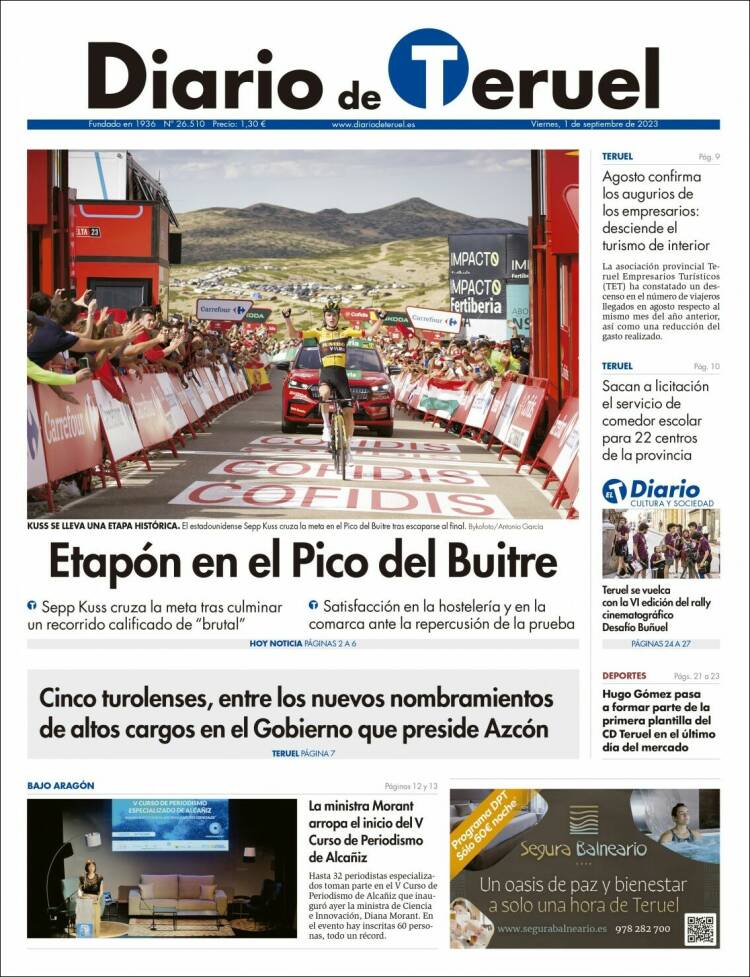 Portada de Diario de Teruel (Espa&ntilde;a)