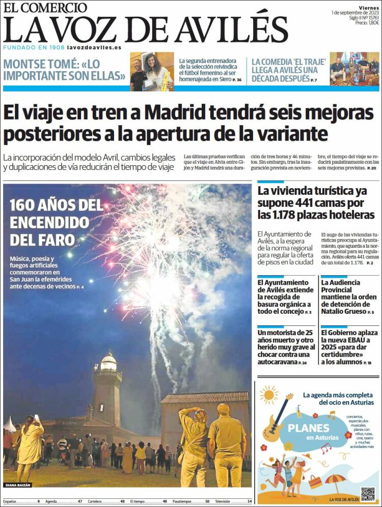 Portada de El Comercio - Avilés (Espa&ntilde;a)
